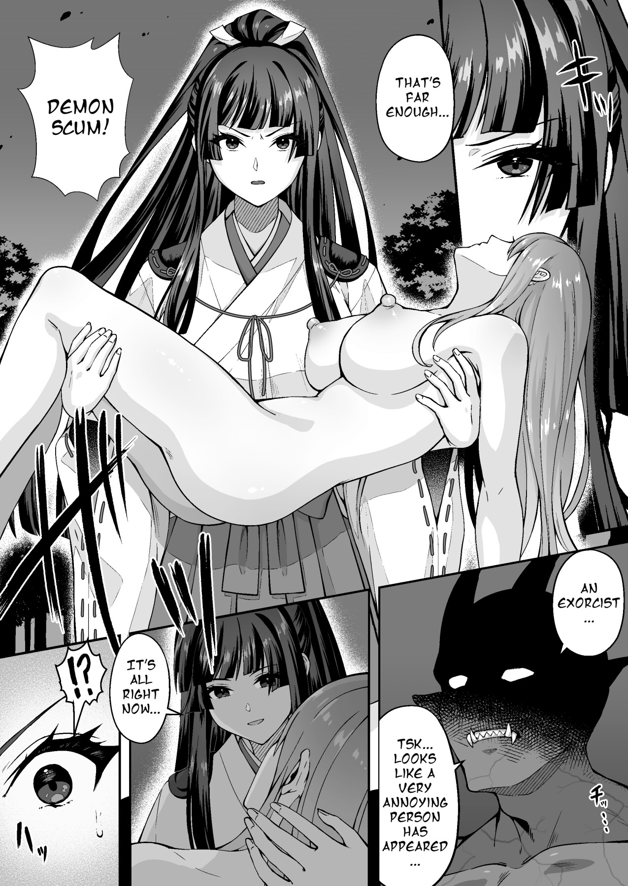 Hentai Manga Comic-The Master Demon Exorcist Doesn't Succumb to Tentacle Demon-Read-11